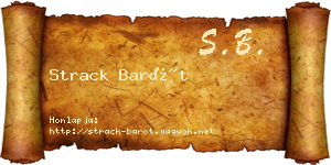Strack Barót névjegykártya